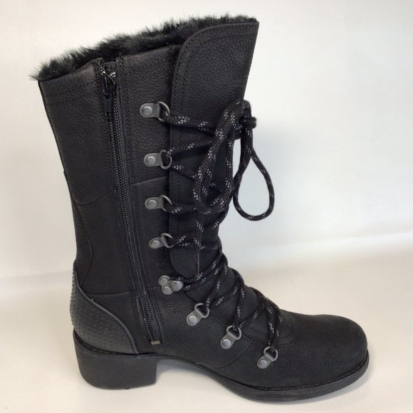 Merrell Winter Boots Black Leather Calf Height NEW - Picture 2 of 12